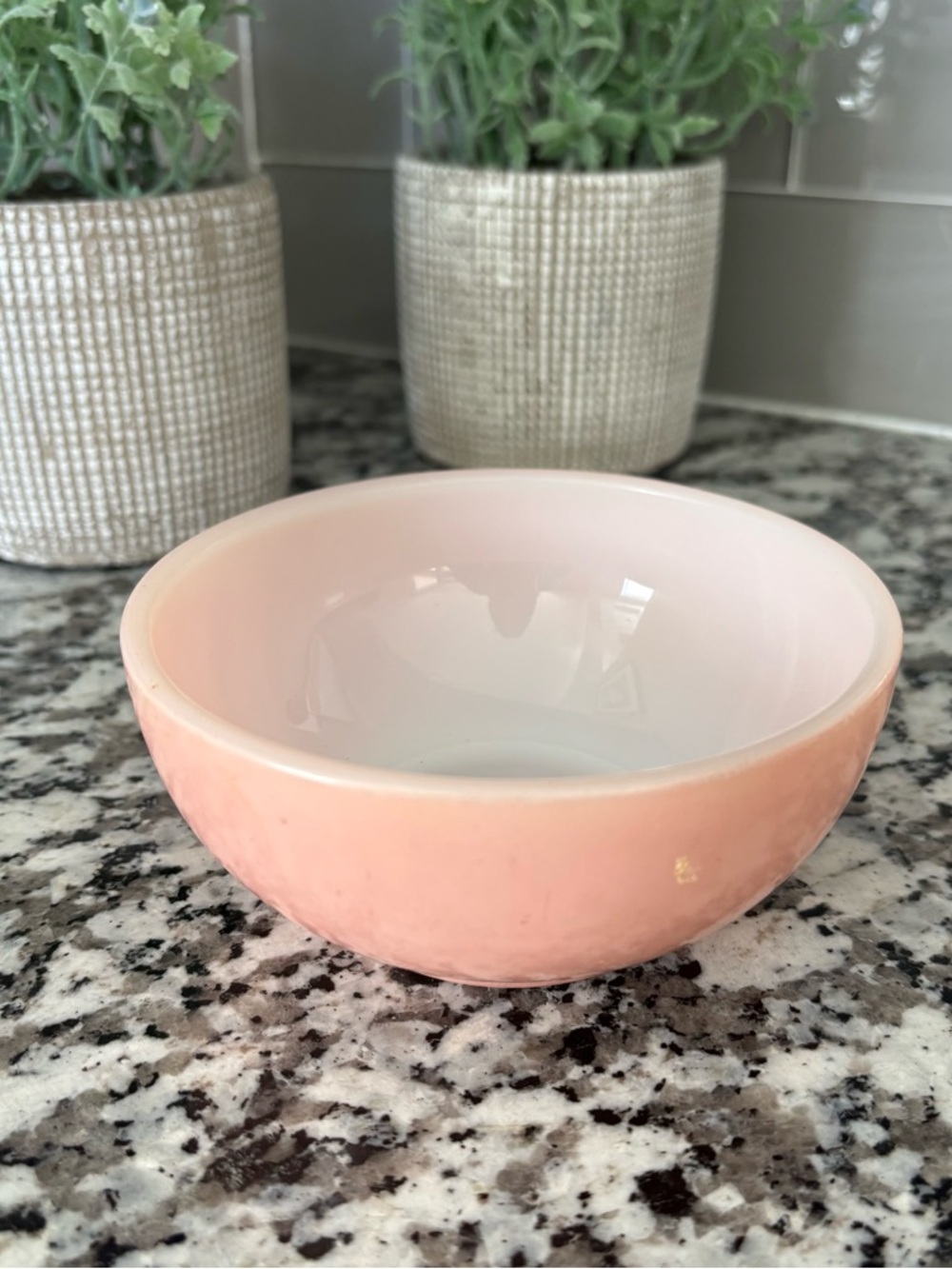 Fire King Pink Chili/ Cereal Bowl 5” vintage